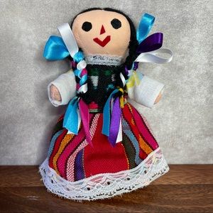 Handmade Folk Art Mexican Posable Figure Doll